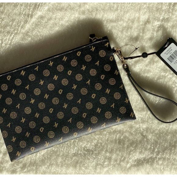 NWT DKNY Large Heritage Logo Wristlet - Picture 2 of 8